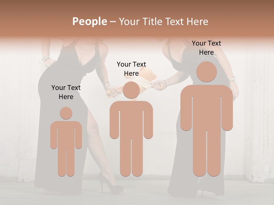 Twins Dress Long PowerPoint Template