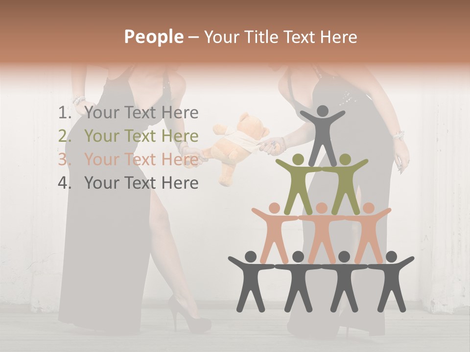 Twins Dress Long PowerPoint Template