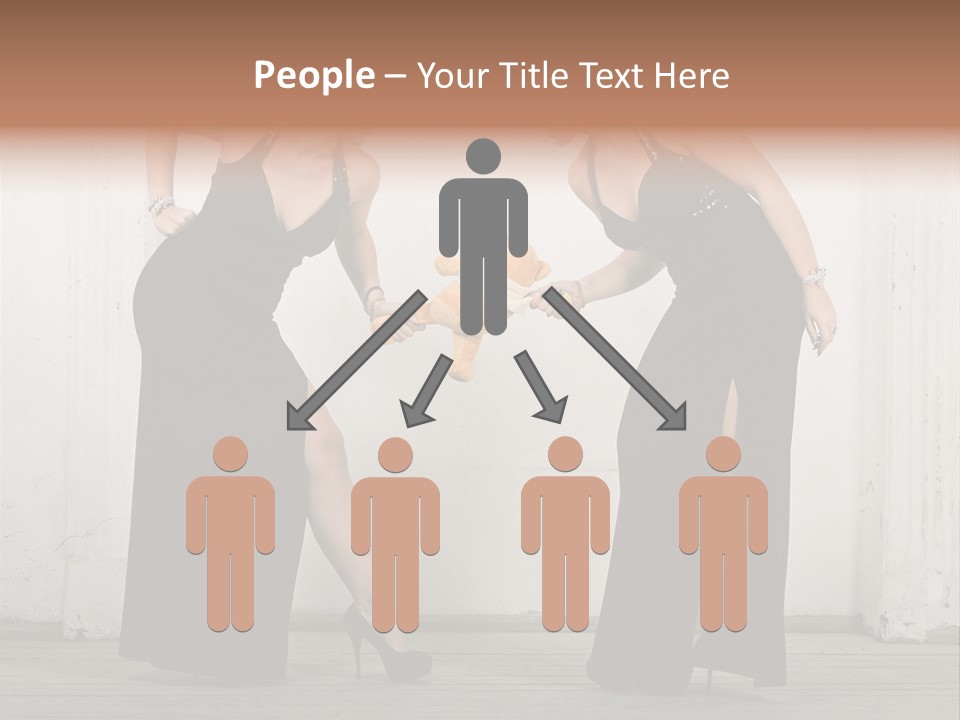 Twins Dress Long PowerPoint Template