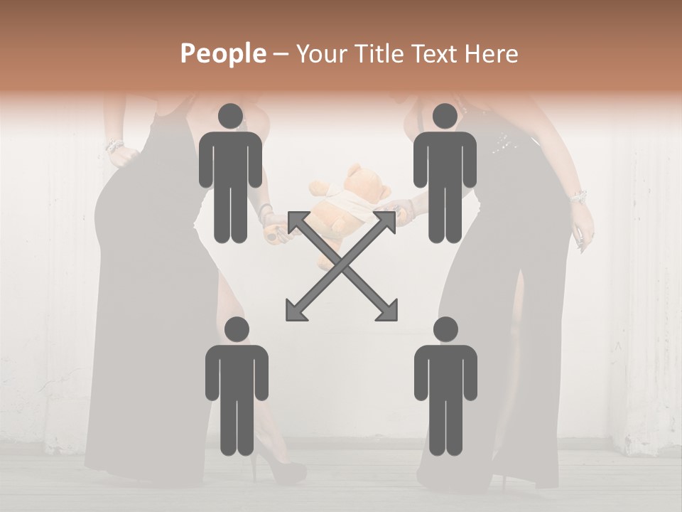 Twins Dress Long PowerPoint Template