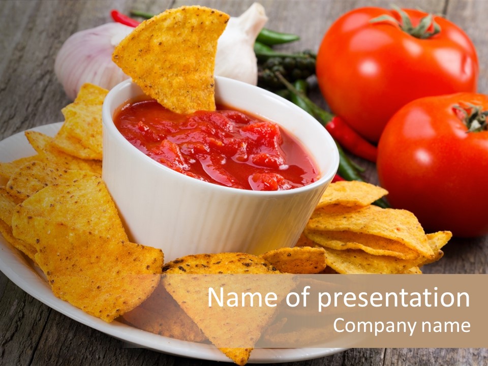 Appetizer Tomato Corn PowerPoint Template