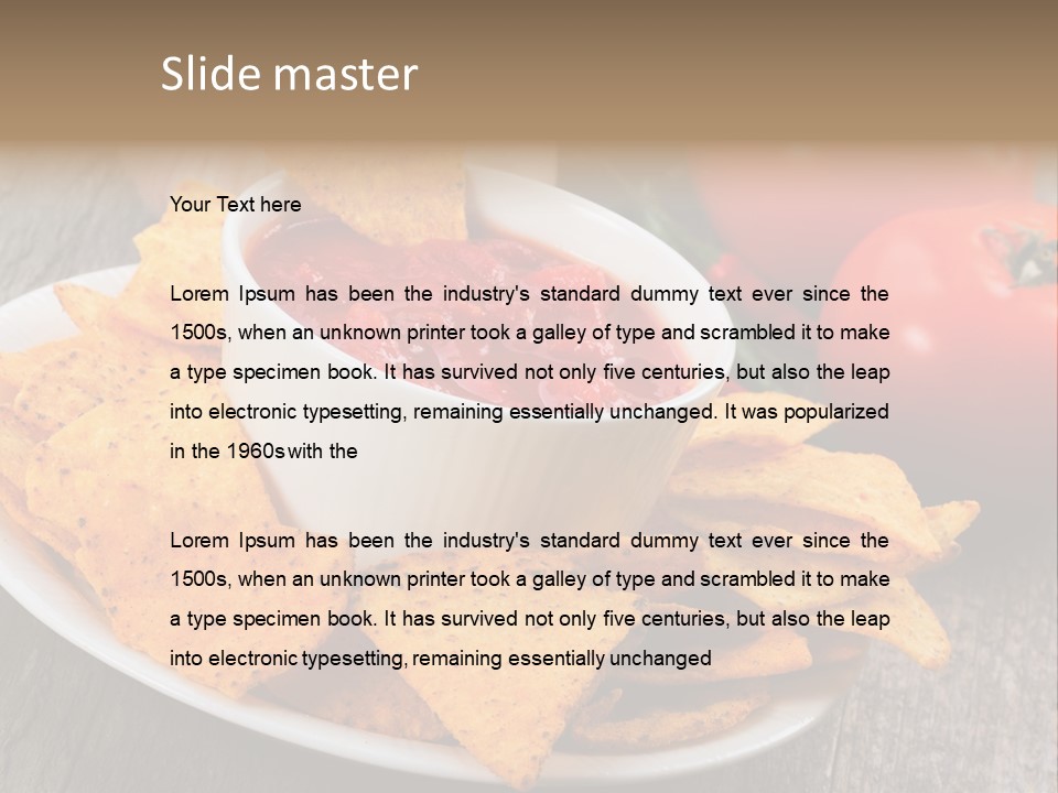 Appetizer Tomato Corn PowerPoint Template