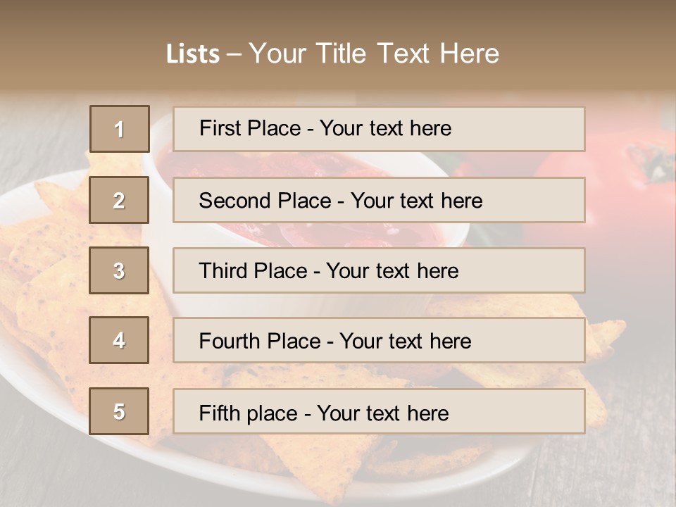 Appetizer Tomato Corn PowerPoint Template