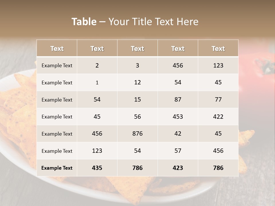 Appetizer Tomato Corn PowerPoint Template