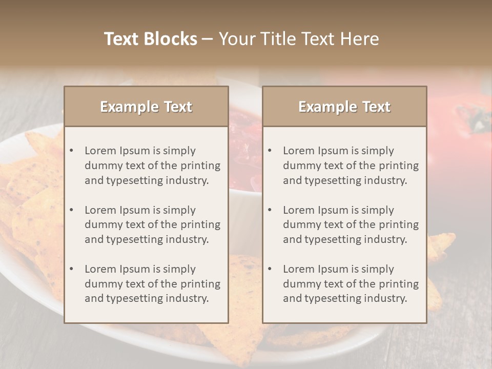 Appetizer Tomato Corn PowerPoint Template