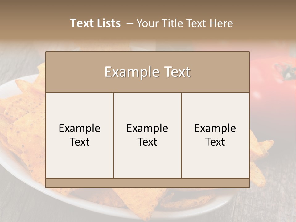Appetizer Tomato Corn PowerPoint Template