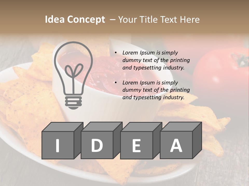 Appetizer Tomato Corn PowerPoint Template