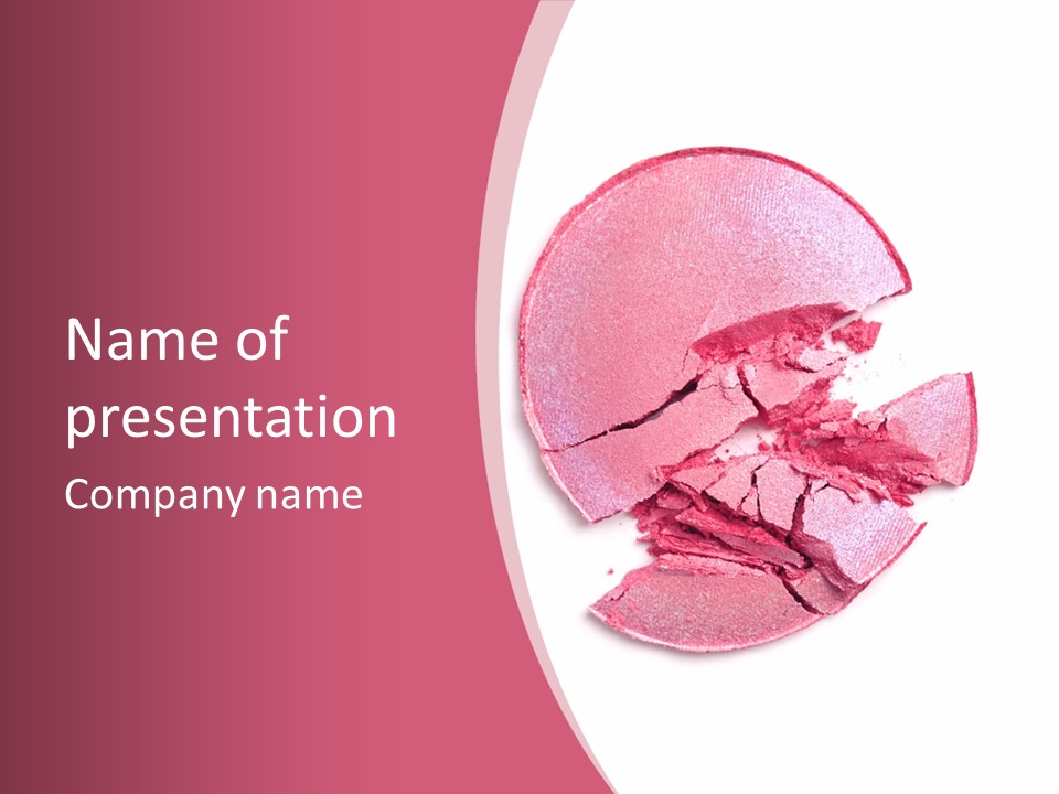 Isolated Blusher Macro PowerPoint Template