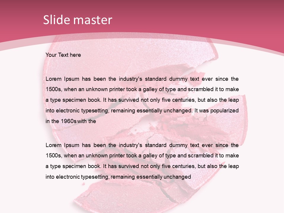 Isolated Blusher Macro PowerPoint Template