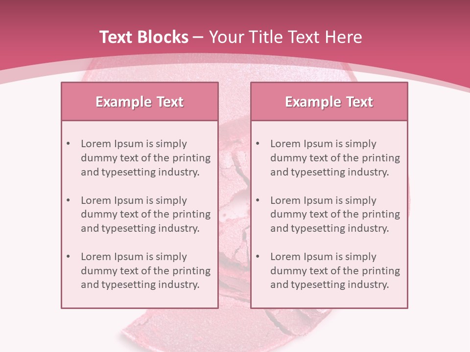 Isolated Blusher Macro PowerPoint Template