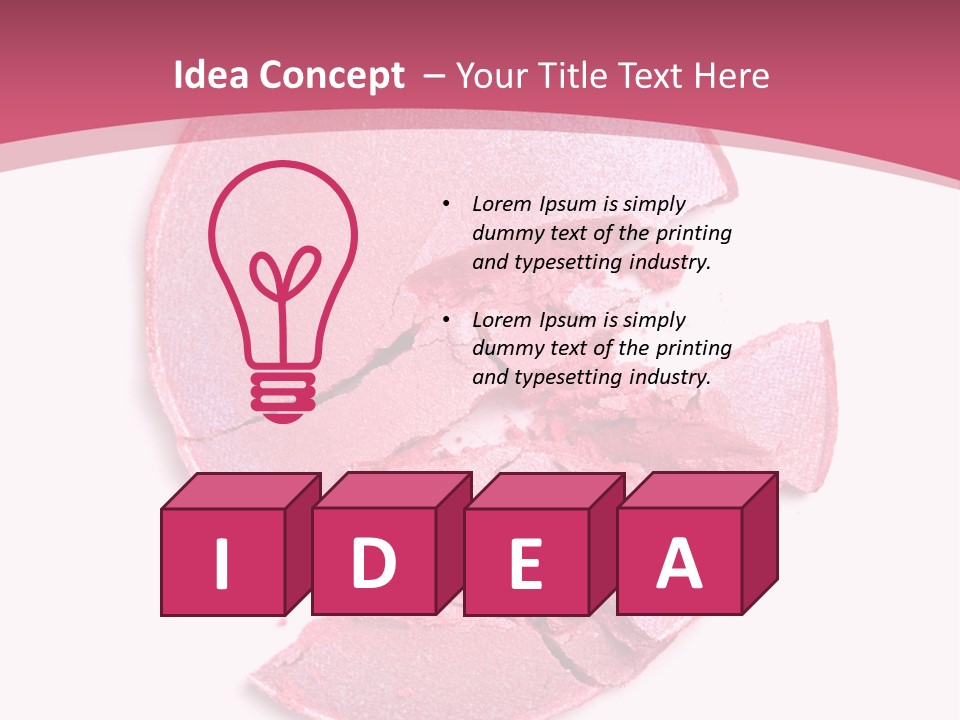 Isolated Blusher Macro PowerPoint Template