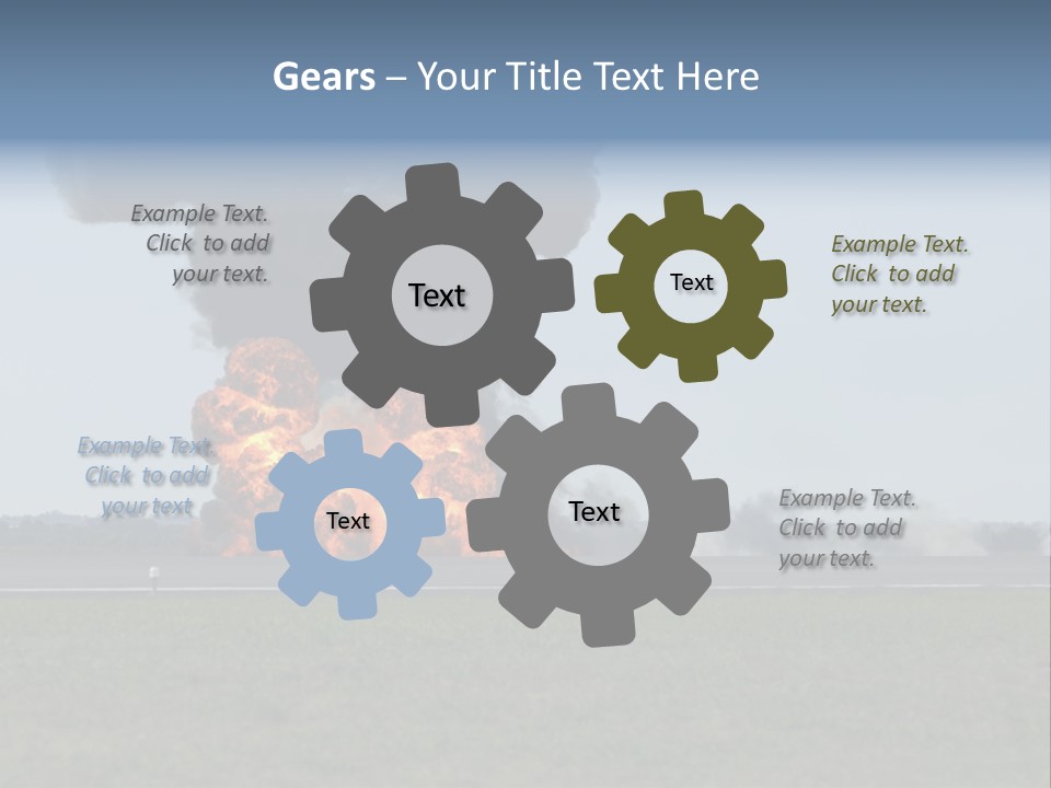 Drive Flame Cloud PowerPoint Template