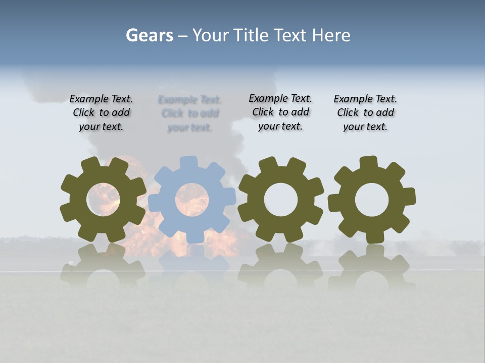 Drive Flame Cloud PowerPoint Template