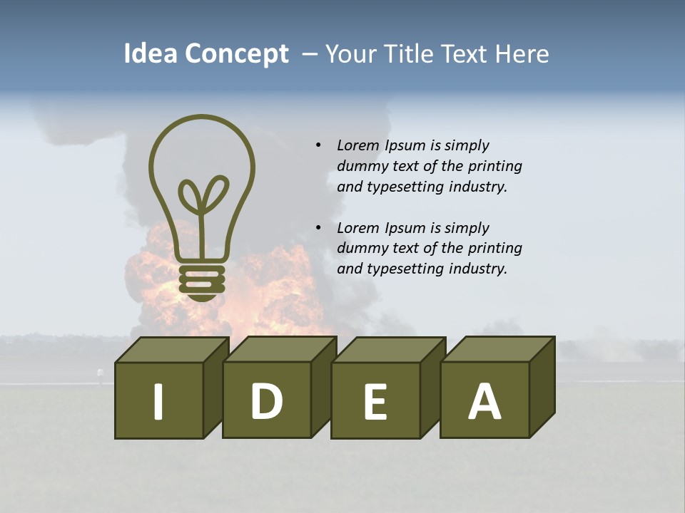 Drive Flame Cloud PowerPoint Template