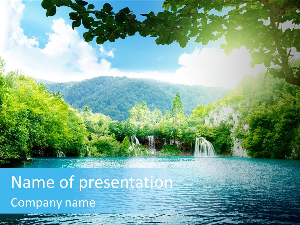 Tree Water Lake PowerPoint Template