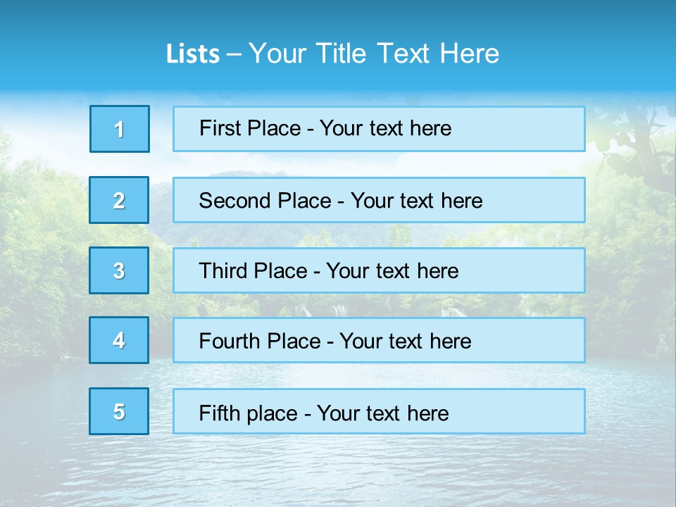 Tree Water Lake PowerPoint Template