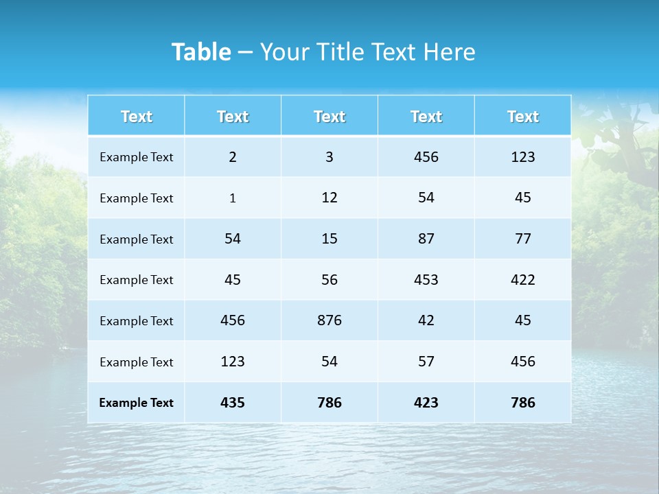 Tree Water Lake PowerPoint Template