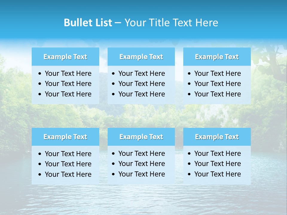 Tree Water Lake PowerPoint Template