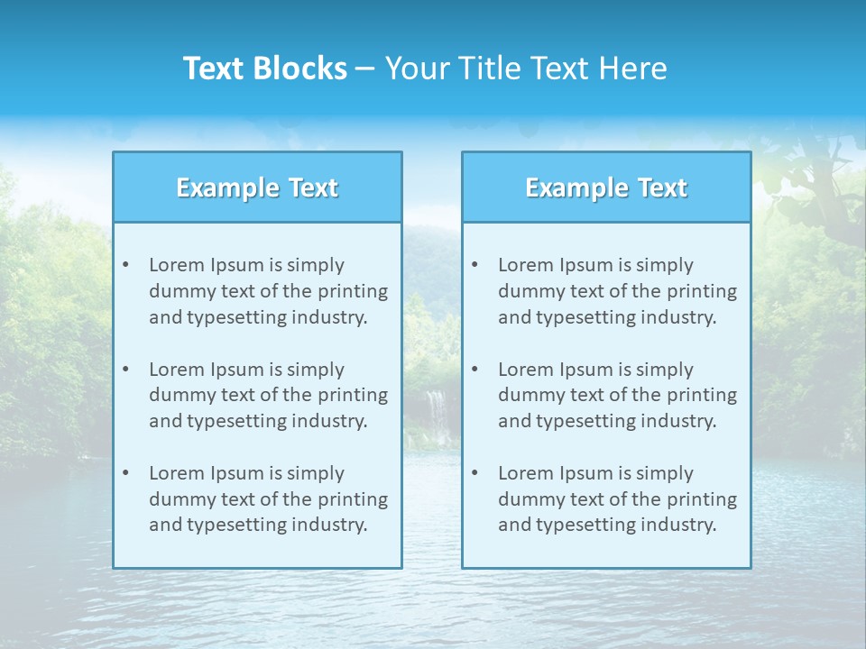 Tree Water Lake PowerPoint Template