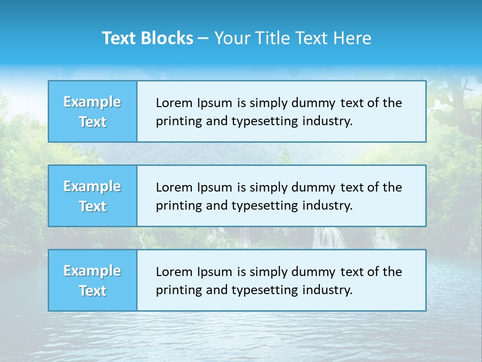 Tree Water Lake PowerPoint Template