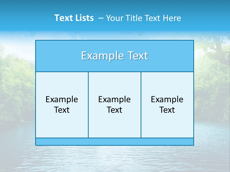 Tree Water Lake PowerPoint Template