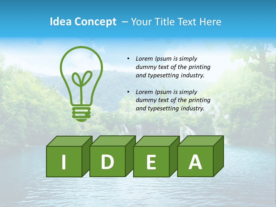 Tree Water Lake PowerPoint Template