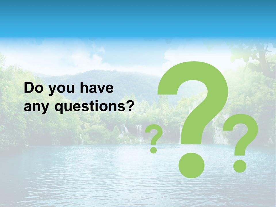 Tree Water Lake PowerPoint Template