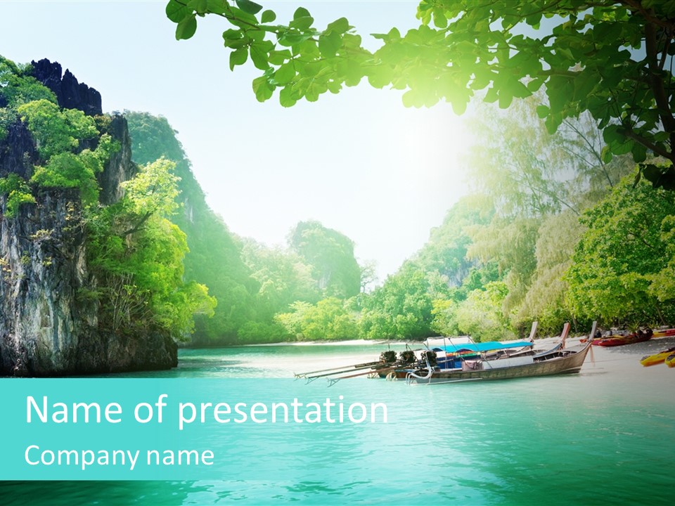 Asian Marine Wave PowerPoint Template