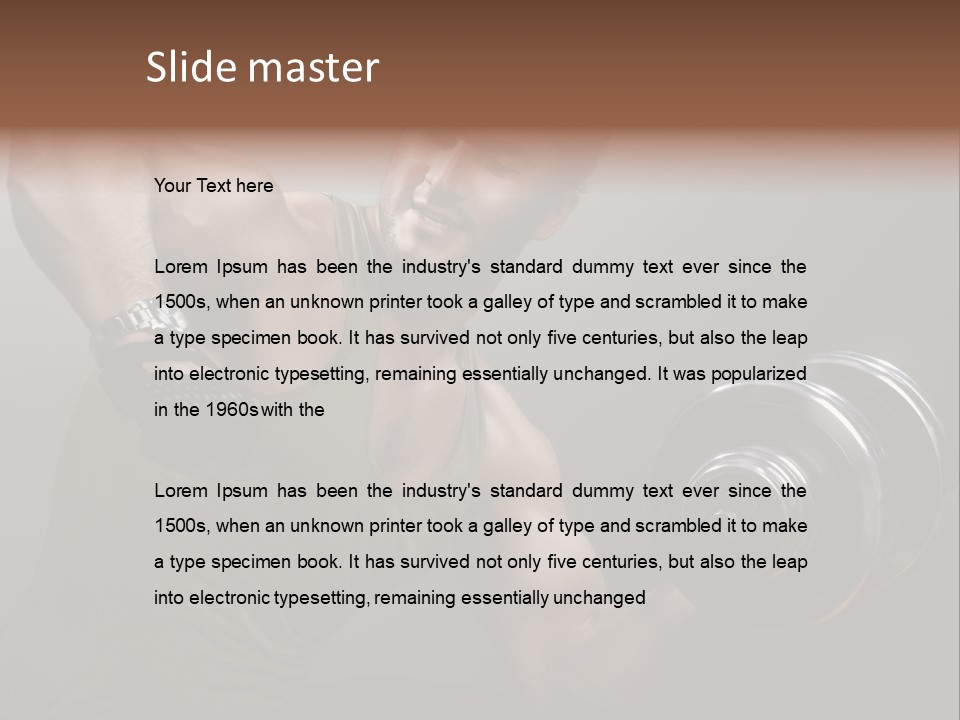 Fit Lifting Black PowerPoint Template