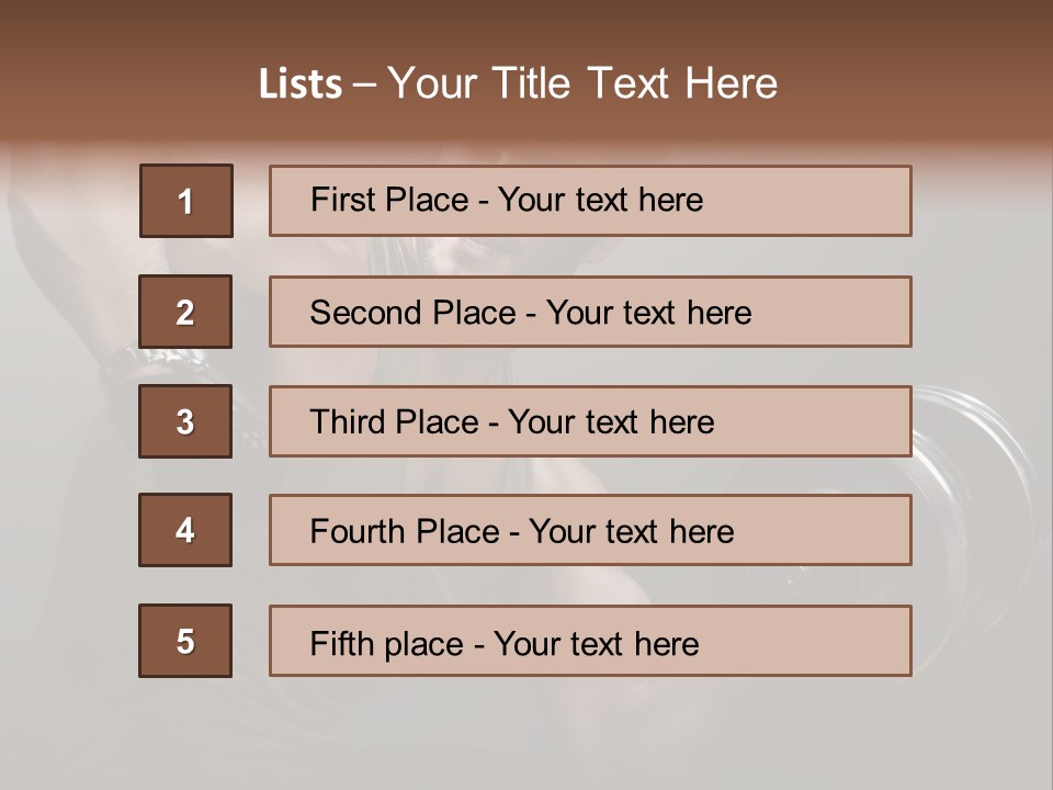 Fit Lifting Black PowerPoint Template