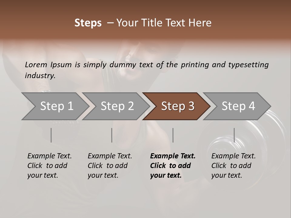 Fit Lifting Black PowerPoint Template
