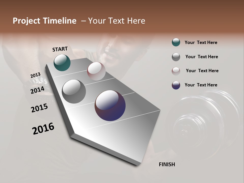 Fit Lifting Black PowerPoint Template