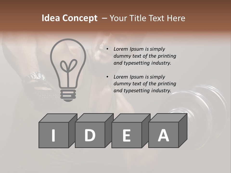 Fit Lifting Black PowerPoint Template