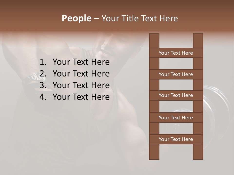 Fit Lifting Black PowerPoint Template