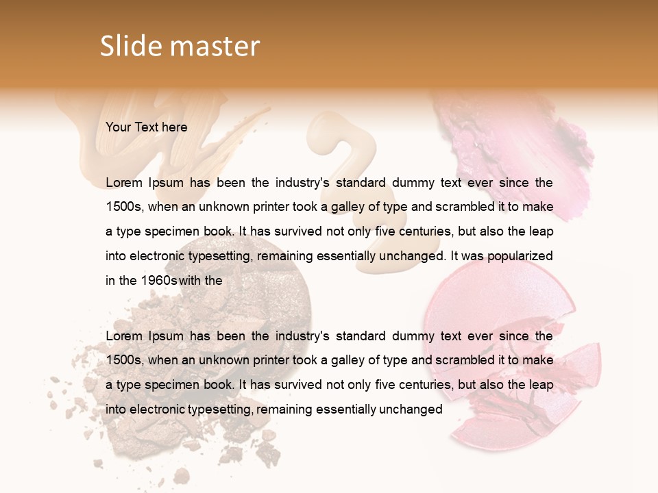 Crushed Particle Bronze PowerPoint Template