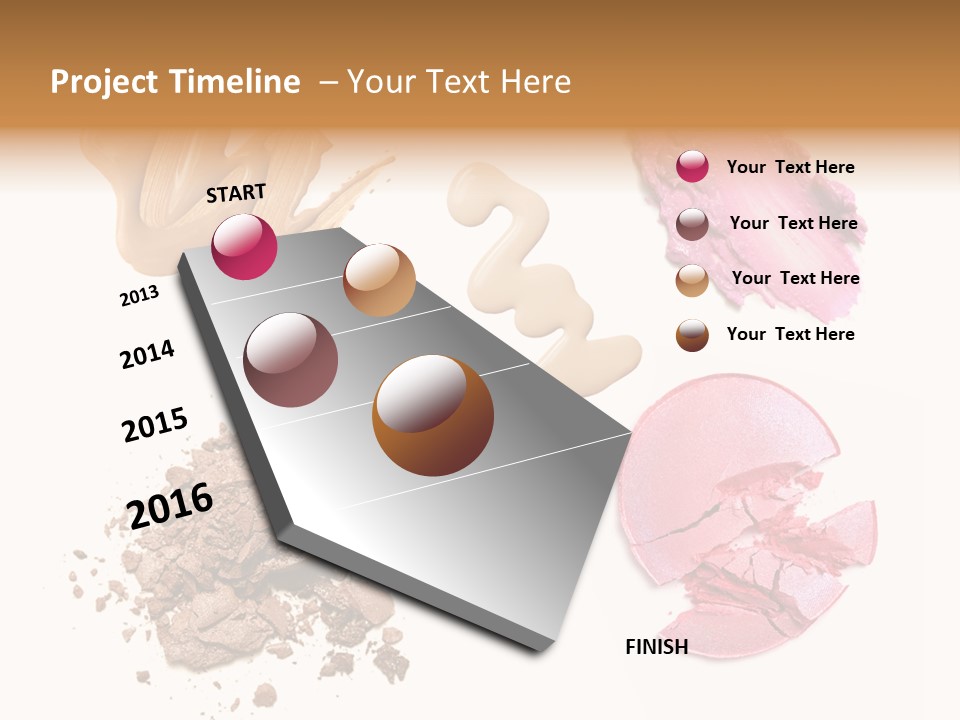 Crushed Particle Bronze PowerPoint Template