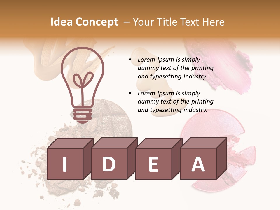 Crushed Particle Bronze PowerPoint Template