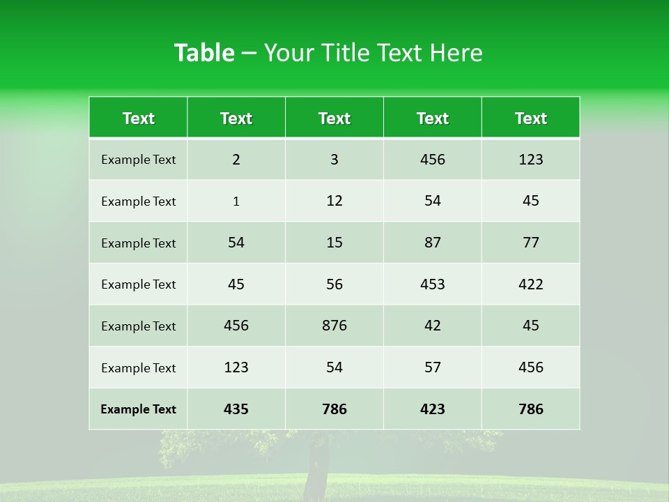 Country Hill Front PowerPoint Template