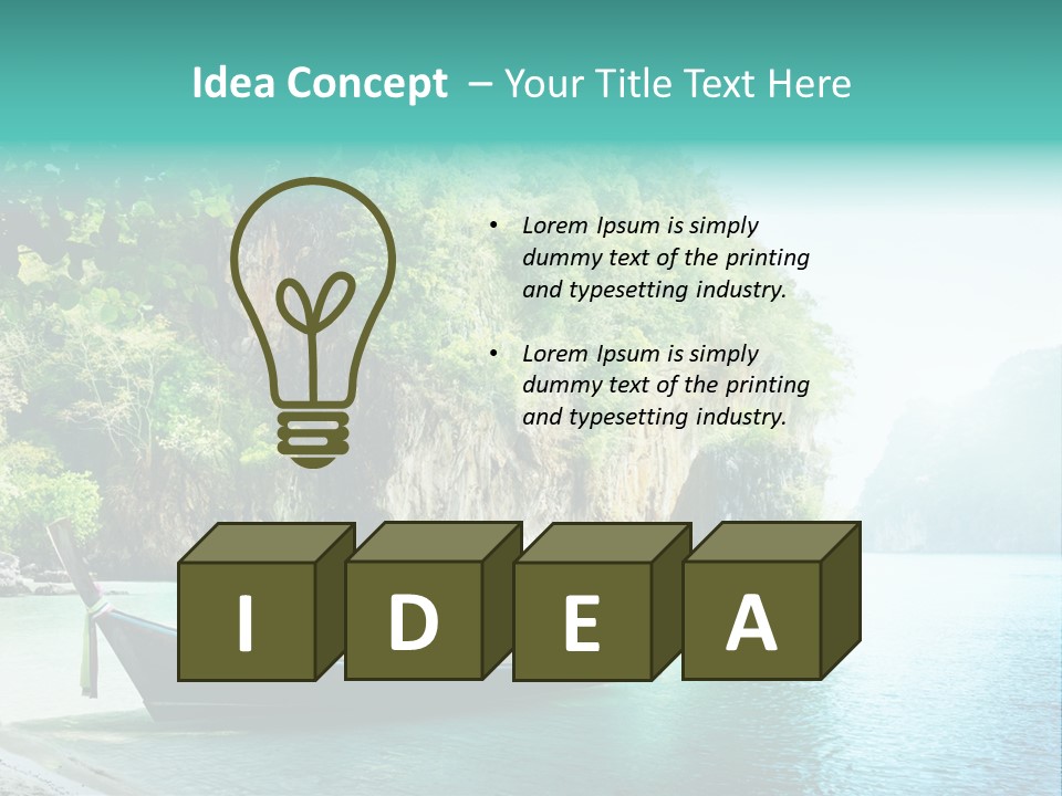 Tourism Asian Sand PowerPoint Template