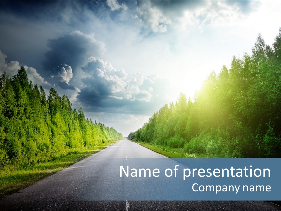 Transport Horizon Destination PowerPoint Template