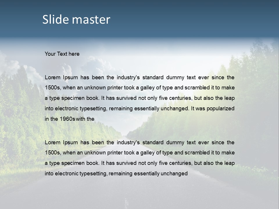 Transport Horizon Destination PowerPoint Template