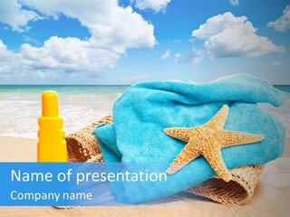 Vacation Scene Screen PowerPoint Template