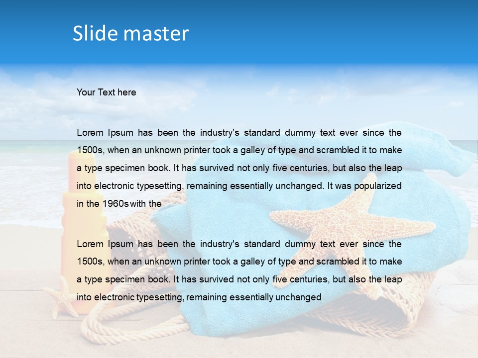 Vacation Scene Screen PowerPoint Template