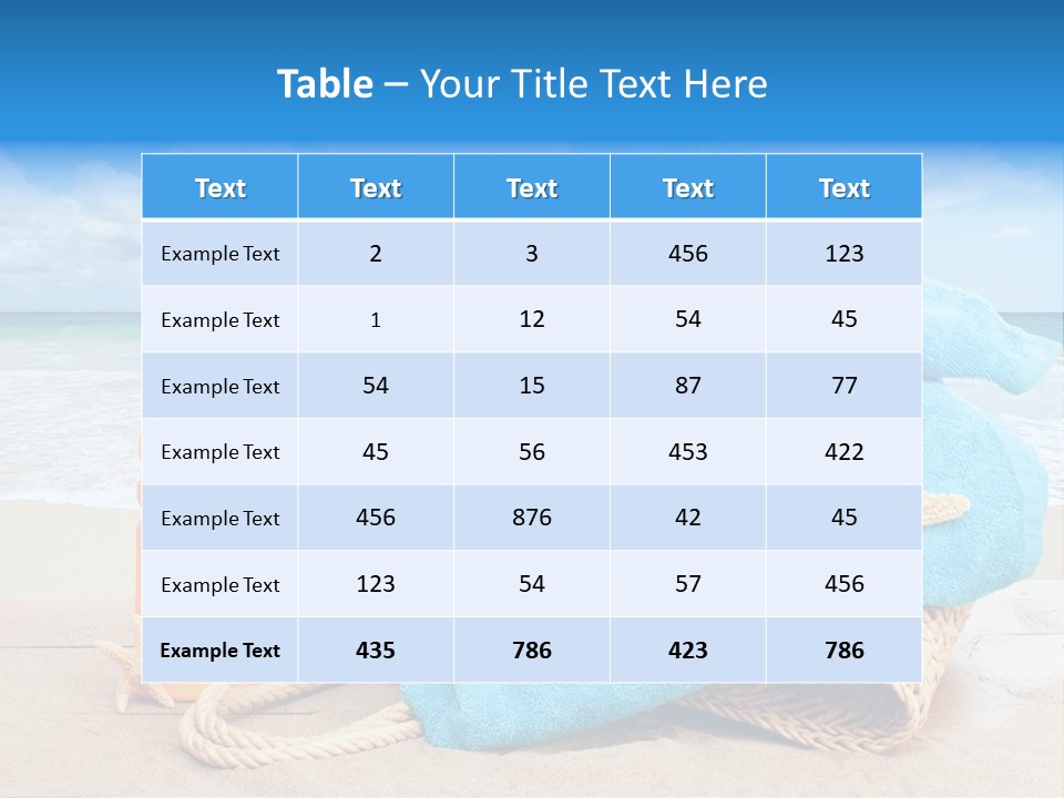 Vacation Scene Screen PowerPoint Template