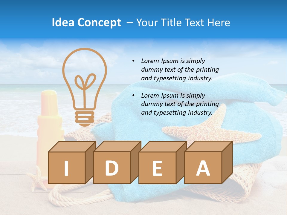 Vacation Scene Screen PowerPoint Template