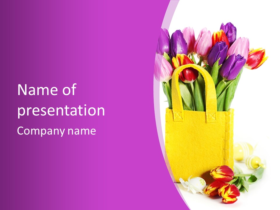 White Easter Bunch PowerPoint Template