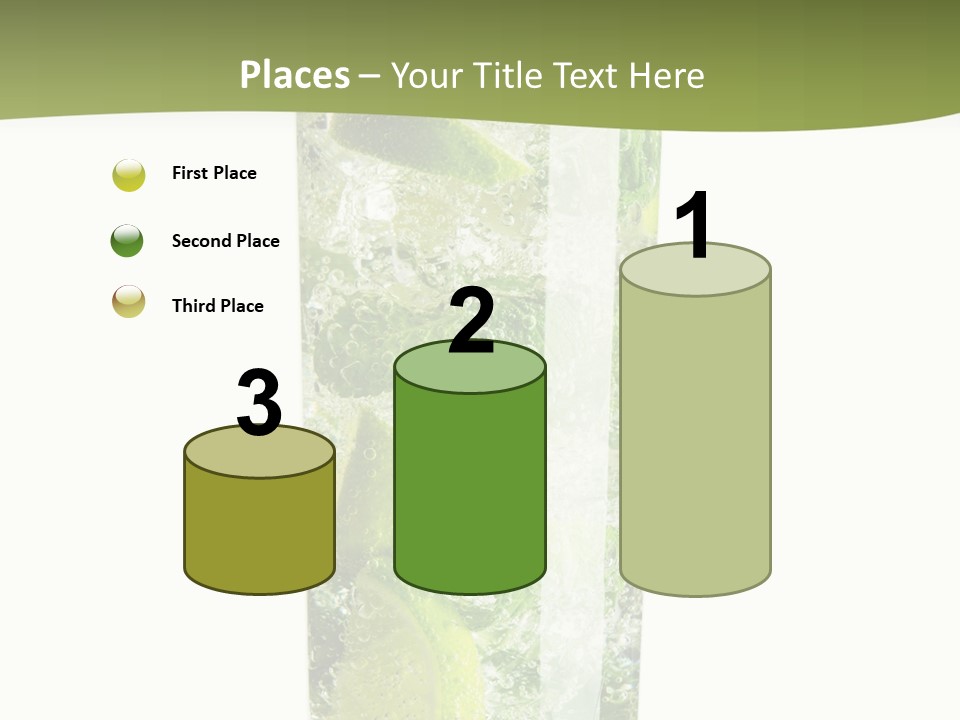 Tropical Fruit White PowerPoint Template