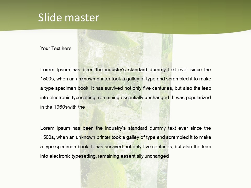 Tropical Fruit White PowerPoint Template
