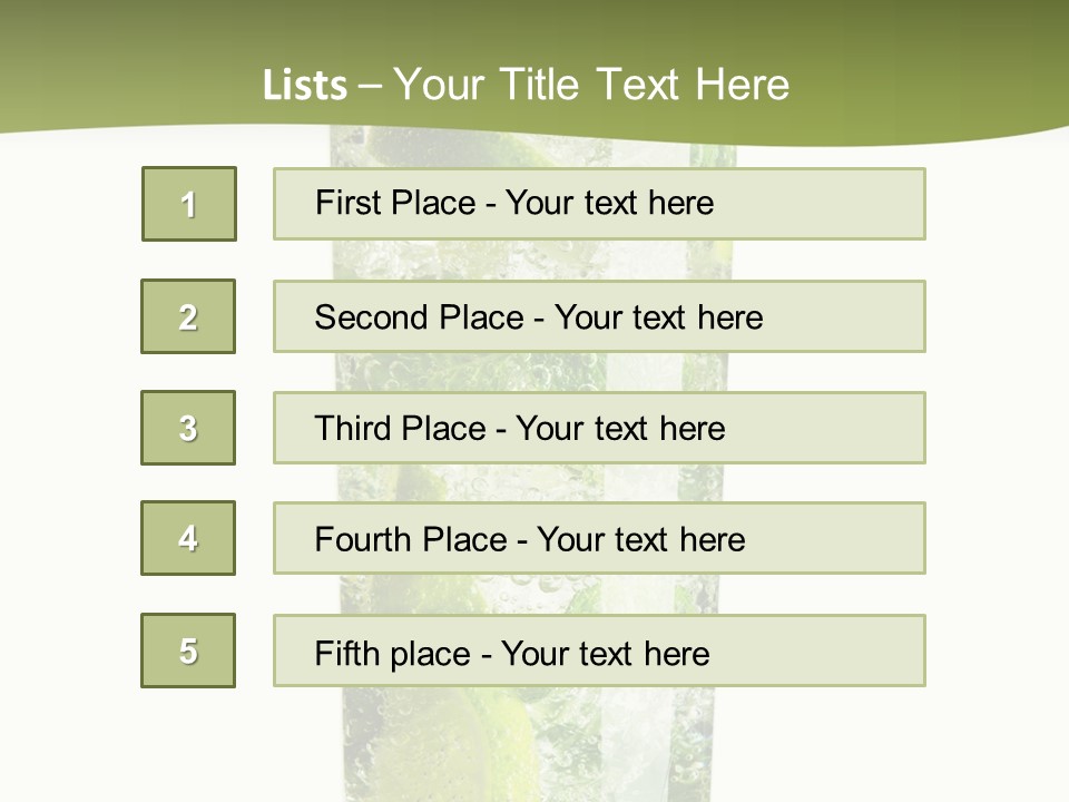 Tropical Fruit White PowerPoint Template