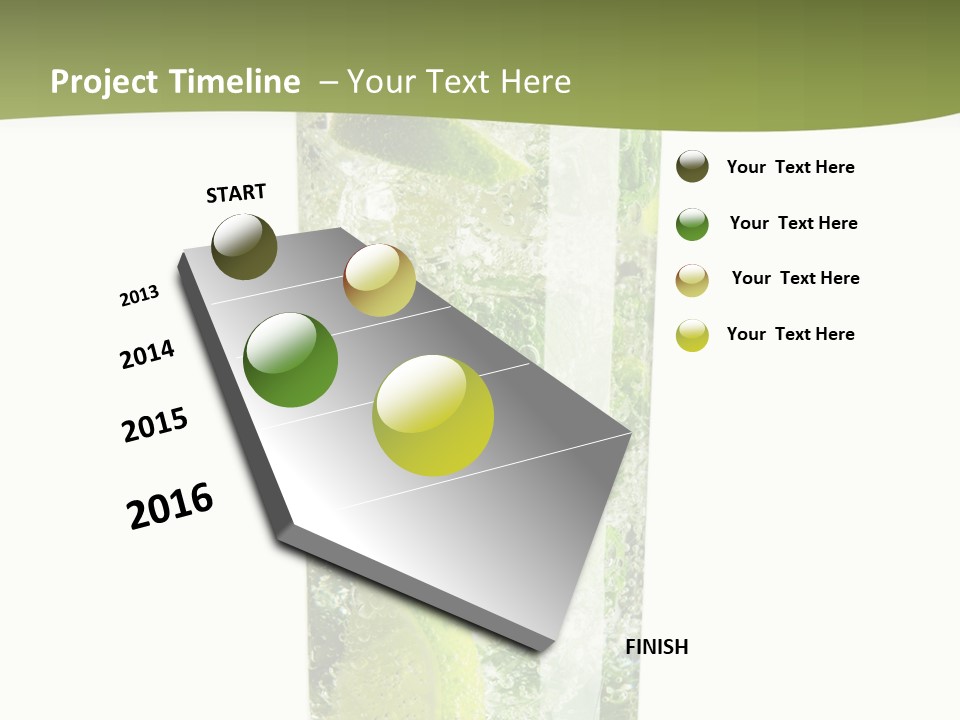 Tropical Fruit White PowerPoint Template